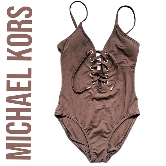 MICHAEL Michael Kors Other - MICHAEL MICHAEL KORS Lace Up One Piece Swimsuit - Sz 4